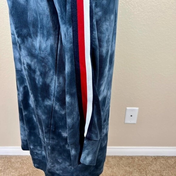 Tommy Hilfiger Blue Tie Dye Red Heart Side Stripe Sweatshirt Dress size L baddie - Picture 16 of 16
